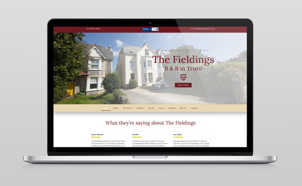 The Fieldings Bed & Breakfast in Truro website